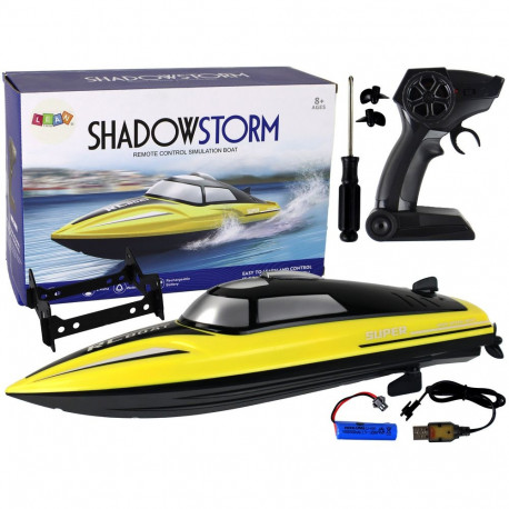 Kaugjuhitav mootorpaat R/C 2.4G alusega, kollane