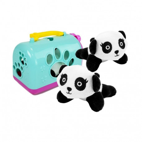 väike panda transpordikastiga maskott