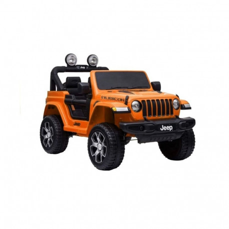 Auto na Akumulator Jeep Rubicon Światła LED MP3 Pilot 4x4 Pomarańczowy