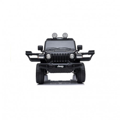 Jeep elektriauto Rubicon 4x4 LED-tuled MP3 kaugjuhtimispult, must
