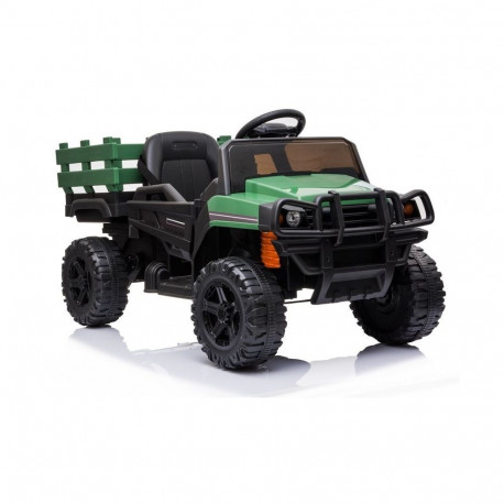 Elektriauto BDM0926 lastele LED-tuled MP3 kaugjuhtimispult, roheline