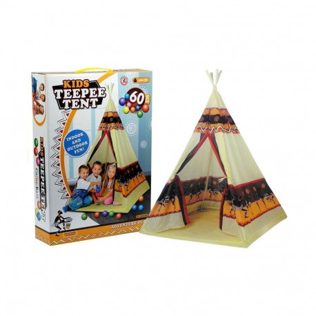 tipi telk indiaani laste baas + 60 palli 155 cm