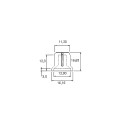 8698# Gałka potencjometru czarna n-2 wsk.czerw. 17.5mm (20 tk.)