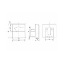 51-520# Miernik analogowy amperomierz kwadrat mini 20a + bocznik