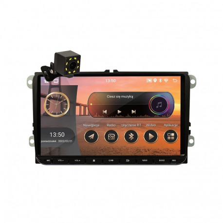 Autoraadio CP02 2DIN 9-tolline puuteekraan Android/WiFi/GPS/CARPLAY