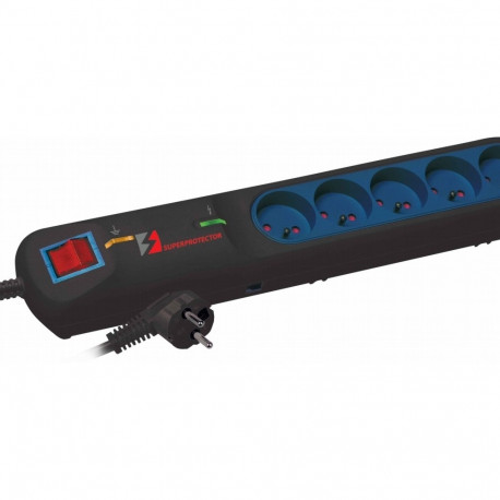 Listwa przeciwprzepięciowa LFT-2005, 3L EMI/RFI, 5,0m, czarna