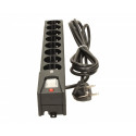 Listwa przeciwprzepięciowa LXA 816, 3L, 3,0m, czarna