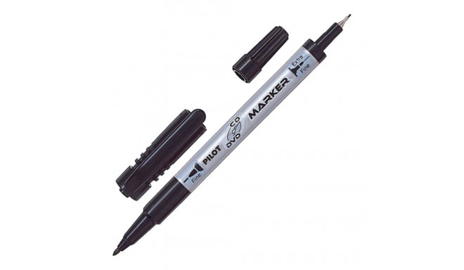 Marker Pilot Twin CD/DVD kaheotsaga, joon  0,4 ja 0,8 mm,must