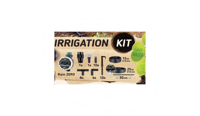 DRIP LINE KIT 25MQ+ELEC TAP TIME ZERO PR