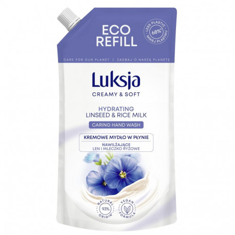 LIQUID SOAP REFILL LUKSJA LIN&RICE 400ML
