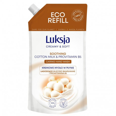 LIQUID SOAP REFILL LUKSJA COT&VIT 400ML