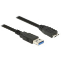 DeLOCK 85071 USB cable USB 3.2 Gen 1 (3.1 Gen 1) 0.5 m USB A Micro-USB B Black