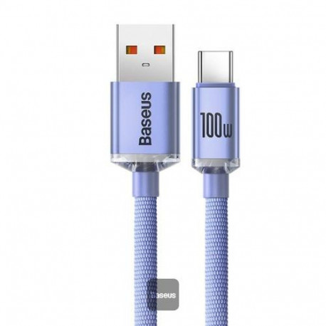 Baseus Crystal Shine USB cable 1.2 m USB A USB C 0.48 Gbit/s 100 W Purple