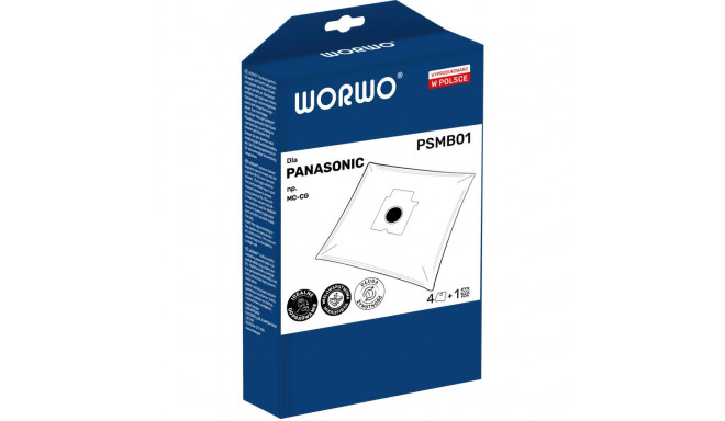 Vacuum bags WORWO PANASONIC C-2E /set 4 + filter / PSMB01