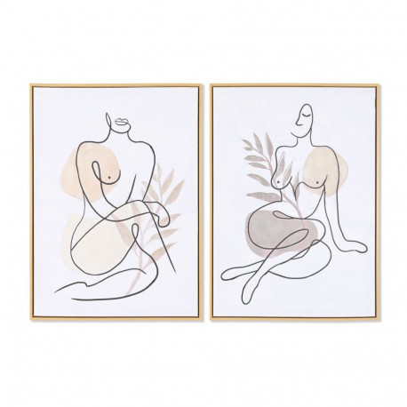 Maal DKD Home Decor 50 x 3,5 x 70 cm Abstraktne Skandinaavia (2 Ühikut)