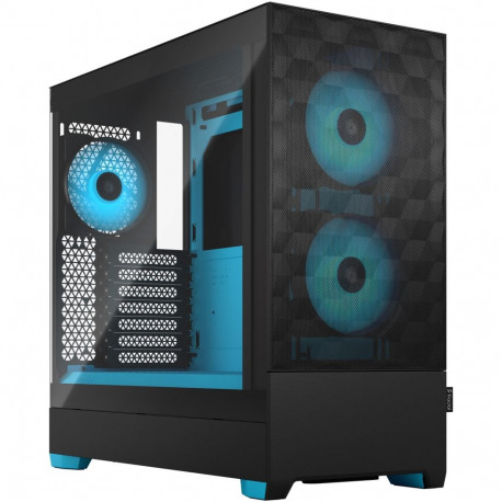 "Tower Fractal Design Pop Air RGB Cyan Core TG Clear Tint"