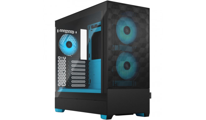 "Tower Fractal Design Pop Air RGB Cyan Core TG Clear Tint"