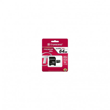 "CARD microSD Card 64GB Transcend SDXC Class10 w/adapter"