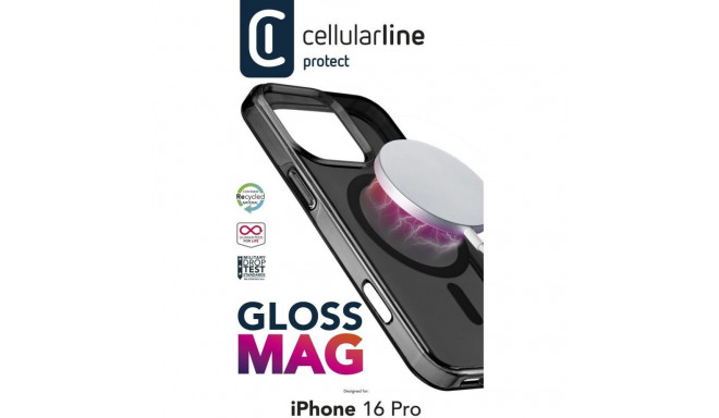 "Cellularline Gloss MagSafe Case MAG iPhone 16 Pro Black"