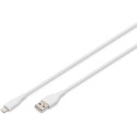 "DIGITUS USB 2.0 Kabel Typ A-Lightning Silikon 2m MFI weiß"