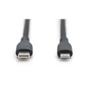 "DIGITUS USB 2.0 Kabel Typ C-Lightning Silikon 0.5m MFI schwa"