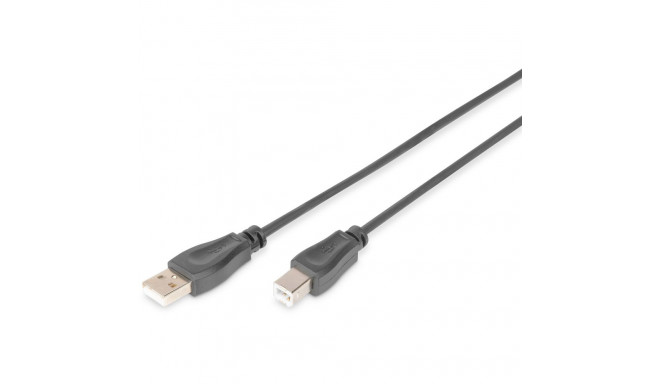 "DIGITUS USB 2.0 Anschlusskabel, USB A auf USB-B, 3,0m sw"