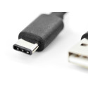 "DIGITUS USB 2.0 Anschlusskabel Typ C -A St/St 1.0m. sw"