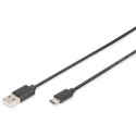 "DIGITUS USB 2.0 Verbindungskabel Typ C -A St/St 1.8m. sw"