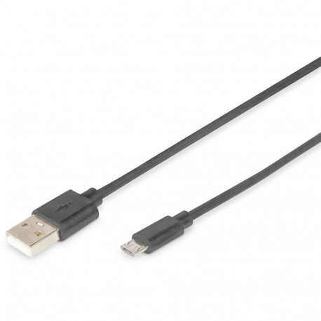 "DIGITUS USB 2.0 Anschlusskabel Typ A -mikro B St/St 1.0m sw"