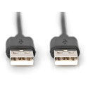 "DIGITUS USB 2.0 Anschlusskabel Typ A -A St/St 3.0m. sw"
