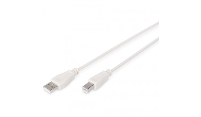 "DIGITUS USB 2.0 Anschlusskabel Typ A -B St/St 1.8m, be"