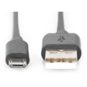 "DIGITUS USB 2.0 Anschlusskabel Typ A -mikro B St/St 1.8m sch"