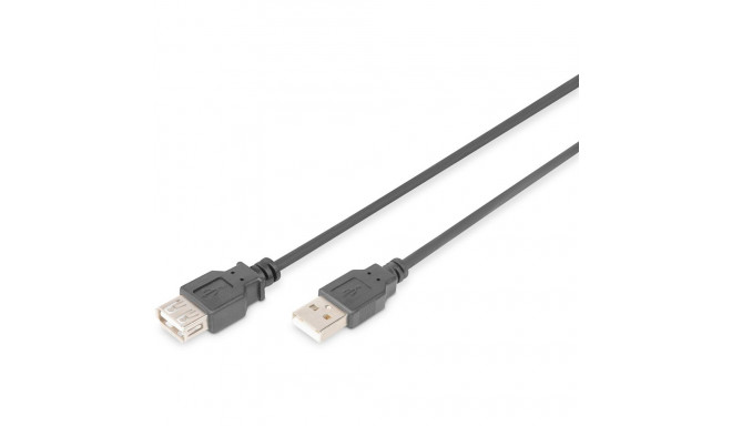 "DIGITUS USB 2.0 Verlängerungskabel Typ A -A St/Bu 5.0m schw"