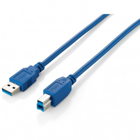 "Equip USB Kabel 3.0 A-B St/St 1.00m blau Polybeutel"