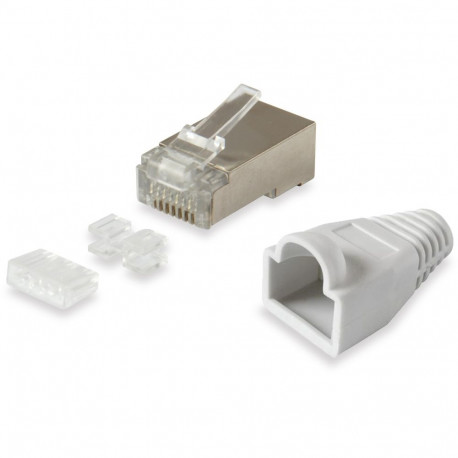 "Equip Stecker RJ45 Cat6 100STK mit Knickschutz u. Einf"