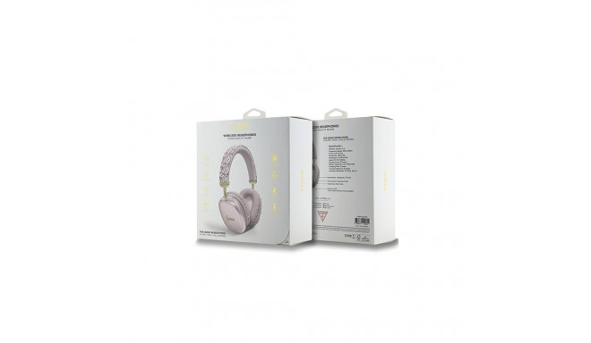 Guess Bluetooth on-ear kõrvaklapid GUBHK1GCTCSP roosa Gcube Metallic Script Logo