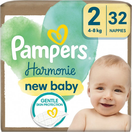 Pampers Harmonie Baby Diapers, size 2, 4kg-8kg, 32 pcs.