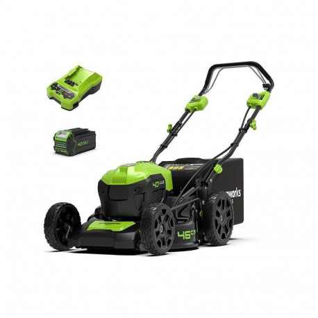 Greenworks 40V akutoitega muruniiduk, 46 cm komplekt, laadija + 1 4Ah aku (GD40LM46SPK4)