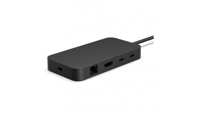 Microsoft Surface USB4 Dock juhtmega must dokk