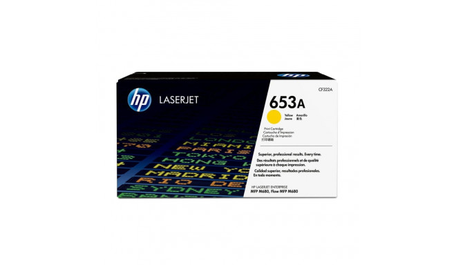 HP 653A kollane originaal LaserJet toonerikassett