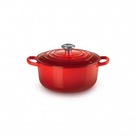 Le Creuset ümmargune röstimisvorm 22cm, kirsipunane