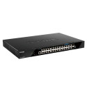 D-Link DGS-1520-28MP/E hallatav L3 gigabit ethernet (10/100/1000) toite üle etherneti (PoE) 1U must 