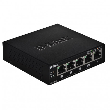 D-Link DES-1005P võrgulüliti haldamata must Power over Ethernet (PoE)