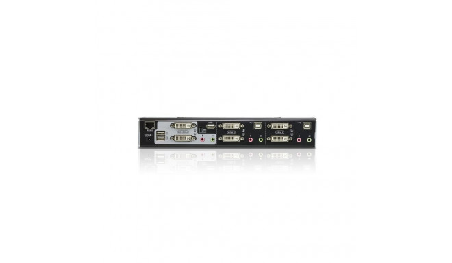 ATEN 2-porti USB DVI kahekuvariline KVM-lüliti heliga ja USB 2.0 jaoturiga (KVM-kaablid kaasas)