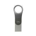 Silicon Power flash drive 128GB Mobile C80 USB/USB-C 3.1 Gen 1, titanium