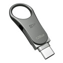 Silicon Power flash drive 128GB Mobile C80 USB/USB-C 3.1 Gen 1, titanium