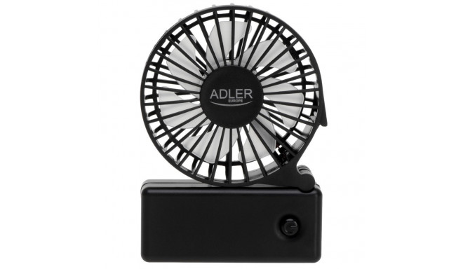 Adler Foldable mini fan | AD 7336 | Desk fan | Black | Diameter 6.5 cm | Number of speeds 1