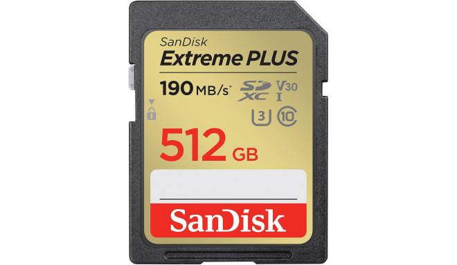 Sandisk mälukaart SDXC 512GB Extreme Plus
