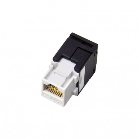 RJ45 Connector - Alantec MB001 Female Gold Plated Straight Black/White