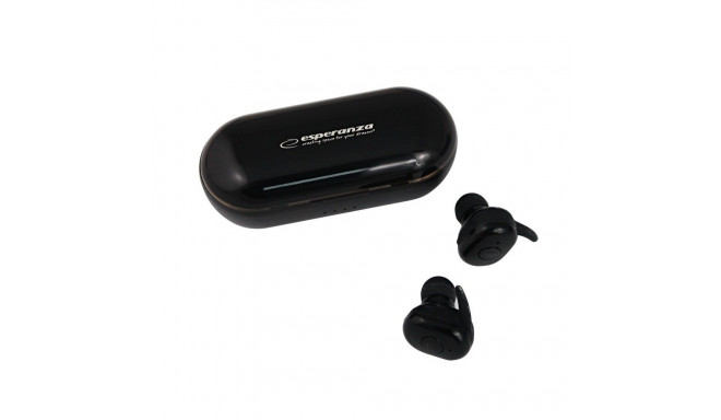 Wireless Headphones - Esperanza TWS CARDERA Bluetooth 5.0 In-ear 4h Talk Time Black